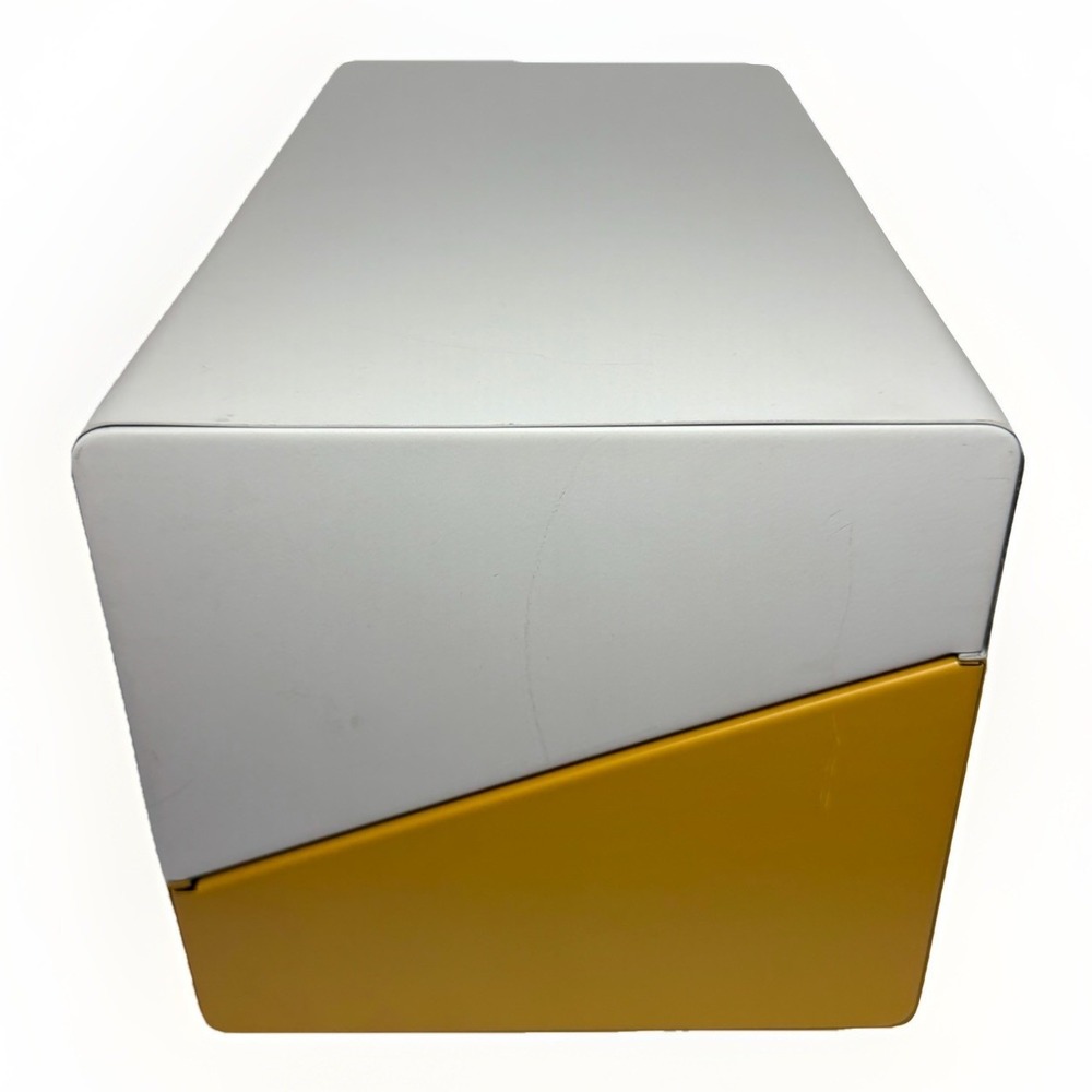 Vintage Mid-Century Glenwood Metal Document Box White/Mustard - Picture 3 of 10